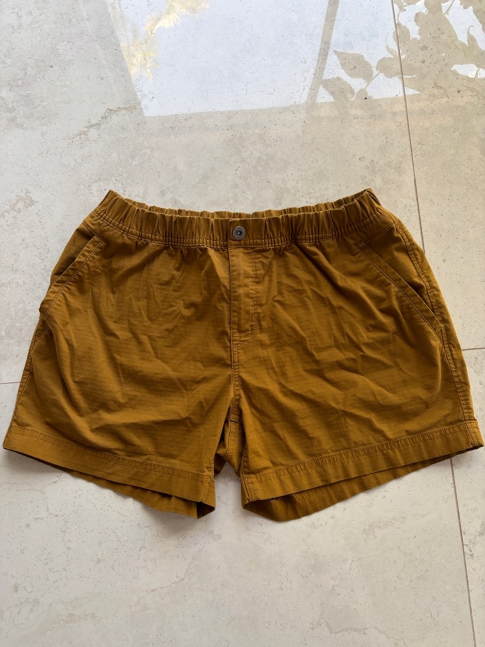Prana women’s Mustard Elastic Waist Shorts